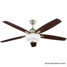 Ceiling fans with remote control included are perfect for areas such as bedrooms where you don't have to get out of bed to change the settings of your ceiling fan, such as the speeds of the fan and light on/off or light dimming.most of these ceiling fans are also adapatable to have a wall control added so you can control the fan from two locations. Home Decorators Collection Sudler Ridge 60 In Led Indoor Brushed Nickel Ceiling Fan With Light Kit And Remote Control 51714 The Home Depot
