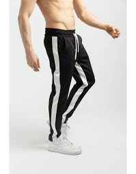 Pantalon noir avec bande blanche sur le côté. Jogging Noir Avec Bandes Blanches Pantalon Jogging Jogging Jogging Homme