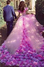 Pink Cathedral Off The Shoulder Ball Gown Vintage 3d Flower Applique Wedding Dresses Pw379 Pink Wedding Gowns Pink Wedding Dresses Cathedral Wedding Dress