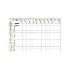 how to make a multiplication table in excel example using