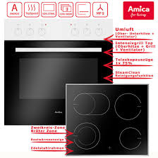 Angebote zu einbauherd set siemens weiss im herde preisvergleich. Amica Ehc 933 011 W Glaskeramik Herd Set Weiss Gunstig Kaufen Ebay