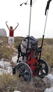 Benpacker Hiking Trailer Backpacking Carrier Bicyle Trailer Pilger Wanderausrustung Pilgerfahrt