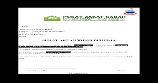 Oleh itu, saya menulis surat pernyataan ini dan menandatanganinya dengan betul dalam keadaan fikiran dan badan yang sihat. Surat Akuan Tidak Bekerja Zakat Sabah Wwwww Doc Document