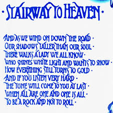 Simply generate and share it with your friends. Lyrics Of Stairway To Heaven Is Written With This Font Help