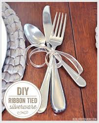 Ribbon Tied Silverware Vicky Barone Wedding Table Decorations Diy Wedding Table Settings Diy Diy Place Settings
