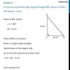 Find the length of the sides a, b, the angle beta if c = 5 and angle alfa = a = 35 how long does a shadow cast by peter at the same time, if it is 1.4 m high? Ex 10 5 3 Construct An Isosceles Right Angled Triangle Abc