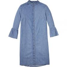Chemise en jean manches longues blue en coton pour femme longue. Robe Chemise Denim Femme Hilfiger Denim Bleu 3 Suisses