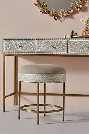 Scroll Vine Inlay Vanity Table In 2020 Furniture Handcrafted Stool Furniture Decor