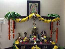 Pooja room decoration with jaali panels and onyx stone. Pin By Penumatsa Neelu On Puja Decorations Pooja Room Door Design Pooja Room Design Diwali Decorations