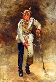 Wounded Prussian Cuirassier Guard Kaiserreich Militargeschichte Konigreich Preussen