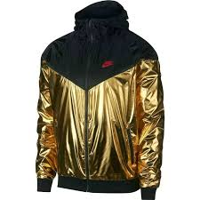 Black And Gold Nike Jacket Nike Sportswear Metallic Windrunner Jacket Mens Xl Black Metallic Gold Nike Trackjacket Windrunner Jacket Mens Sportswear Mens Black Jacket