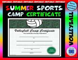 For golf courses itself, selling golf gift certificates should be a good idea to promote their courses. Volleyball Certificate Worksheets Teaching Resources Tpt