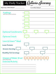 Daily Tracker Sheet Food Tracker Diet Tracker Lean And Green Meals