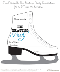 Bnute Productions Free Printable Ice Skating Party Invitation Skate Party Ice Skating Party Roller Skating Party
