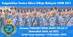 However, its roots can be traced back to the malayan auxiliary air force formations of the british. Pengambilan Tentera Udara Diraja Malaysia Tudm Kemasukan Jun 2021