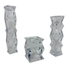 Cjbenuti vintage glass candlesticks crystal candle holder with vertical pattern and tea light for table home restaurant wedding party garden decor (candle not include) $12.99. Glass Candle Holders 1stdibs