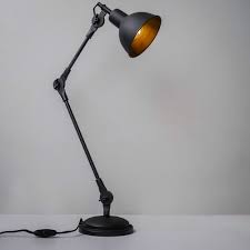 Coal Black Swing Arm Industrial Desk Lamp With Frosted Glass Cover Industrial Desk Lamp Lamp Desk Lamp