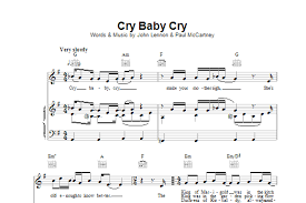 Cry Baby Cry Sheet Music The Beatles Piano Vocal Guitar