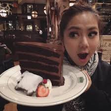 原來Chicago除了Deep Dish Pizza是巨型的，普通一個巧克力蛋糕也是巨型的！(其實我拍完照就放下了，我只是"假裝"好想吃，哈哈)