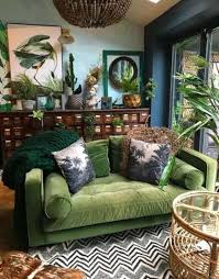 17 Ideas Living Room Ideas Green Bohemian Livingroom Boho Living Room Home Interior Design