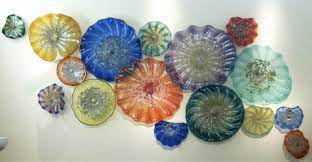 Multi Color Murano Glass Plates For