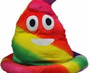 Rainbow P oop Hat Plush Head Funny Hat