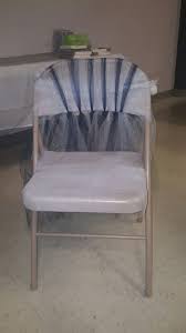 Diy Wedding Or Baby Shower Chair I Made A Fold Up Chair Look Elegant My Cousin Chose Navy Blue And Silve Fold Up Chairs Upholstered Swivel Chairs Used Chairs