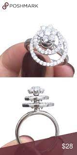 Motion Ring Large Circle For Fast Spinning Motion Ring Large Circle For Fast Spinning Bottom Circle Is Larger For Spinner Rings Womens Rings Crystal Rings