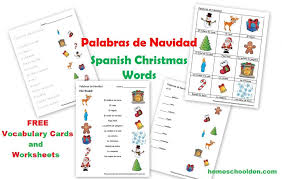Free Spanish Worksheets Christmas Words Palabras De Navidad Homeschool Den