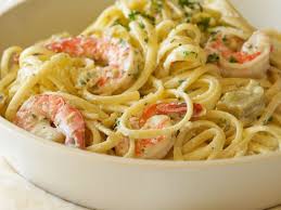 Pasta Con Camarones Y Salsa Cremosa Pastas Con Camarones Recetas De Pastas Espagueti Con Camarones