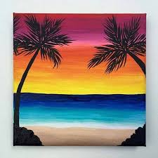 Pin By Staci Kellogg On 6 Summer Beach Canvas Paintings Canvas Art Painting Painting Art Projects Easy step by step sunset acrylic painting for beginners. canvas art painting