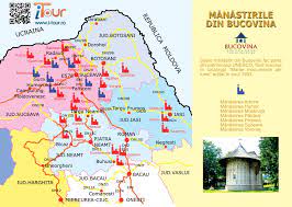 Hartă interactivă cu parolele wi fi din cele m. Harta Manastirilor Din Bucovina Monasteries Of Bucovina Map Manastiri Moldova Tourist