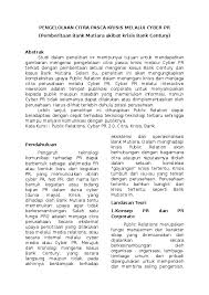 Salah satu tugas dari polisi lalu lintas adalah membangun kesadaran masyarakat untuk disiplin dalam berlalu lintas. Doc Jurnal Penanggulangan Pasca Krisis Perusahaan Melalui Cyber Pr Zulmi Savitri Academia Edu