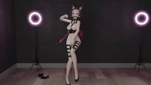 R18-MMD-4K】Demon Slayer Nezuko 禰豆子 Pink Cat - FAPCAT