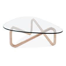 Straight coffee table round steel base beech free delivery. Natural Finish Infinity Glass Top Coffee Table Living Room Furniture