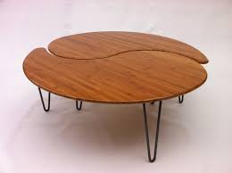 80 round coffee table large tree root structure solid exotic wood brown black. Yin Yang Nesting Large Round Coffee Table Mid Century Modern Etsy