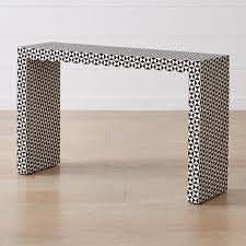 Intarsia Black Console Table Reviews Crate And Barrel In 2020 Black Console Table White Console Table Console Table