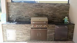 Stacked Stone Sophistication Pelican Preserve Elegant Outdoor Kitchens Stacked Stone Outdoor Kitchen Inexpensive Backsplash Ideas