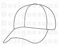 Baseball Cap Outline 8 Svg Baseball Cap Svg Hat Svg Etsy In 2021 Templates Printable Free Clip Art Svg