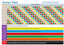 If you don't pay your electricity bill directly to eskom but to a municipal electricity supplier like city power in johannesburg, you need to visit your city's utility website to get. Nigel Load Shedding Schedule Heidelberg Nigel Heraut