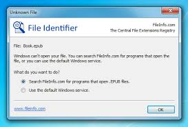 File Identifier Dialog Box Windows Service Informative Filing
