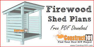 Easy build it yourself shed kits. Firewood Shed Plans Free Pdf Download Construct101
