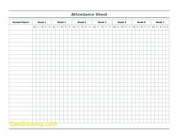 attendance chart template efestudios co