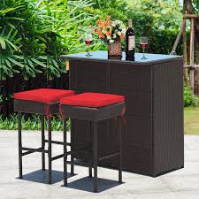 Sutton rowe fillmore 5 pc. Dreamline Outdoor Bar Sets Garden Patio Bar Sets 1 2 2 Chairs And Bar Table Set Balcony Bar Table Set Dark Brown Dreamlineoutdoorfurniture