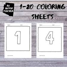 How many dots coloring page. 1 20 Coloring Page Worksheets Teaching Resources Tpt