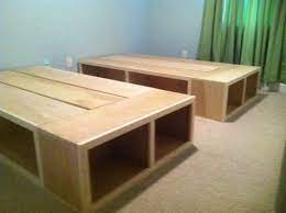 We will build around these shelves to create the platform for the mattress. 22 Spacious Diy Platform Bed Plans Suited To Any Cramped Budget Diy Platform Bed Homemade Beds Diy Platform Bed Plans