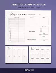 Printable Pdf Planner For 2020 2021 Day Week Month Etsy In 2020 Work Planner Planner Business Plan Template