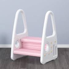 Designed based on the basic principle of montessori pedagogy for developing a child's independence and involvement in everyday tasks. Pink Standing Learning Tower Kitchen Helper Two Step Stool Footstool With Handles For Toddlers Children Kids Non Slip Safety Plastic Nursery Baby Vit Edu Au