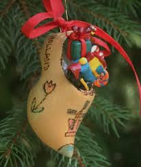 Dutch Wooden Shoe Christmas Ornament In Holland Sinterklaas St Nicholas Leaves Christmas Ornaments Homemade Christmas Ornaments Wood Christmas Ornaments