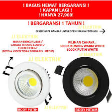 Daftar harga lampu led downlight yang tersedia di indotrading. Jual Lampu Led Downlight 5w 5 W 5 Watt Cob 3000k Kuning Warm White Berga Kab Bogor Darmajishops Tokopedia